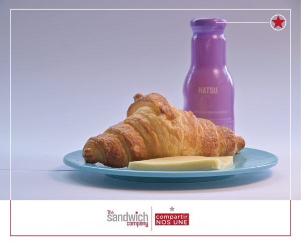 Croissant + Queso Mozzarella + Té Hatsu en caja individual - Imagen 2