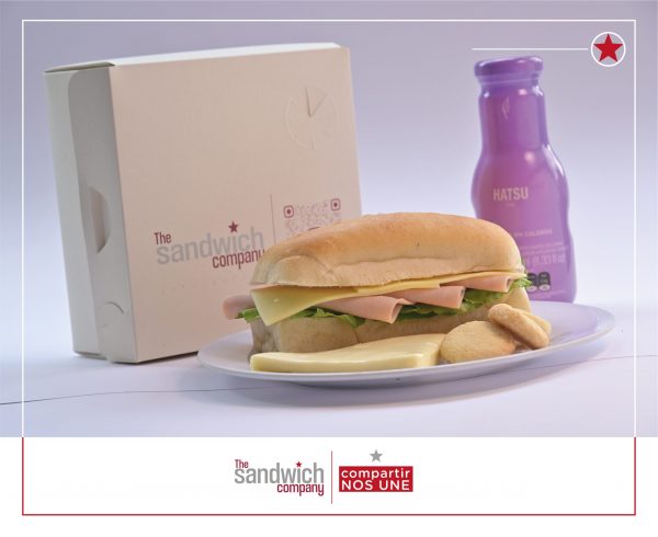 Caja de refrigerio de sandwich y té hatsu