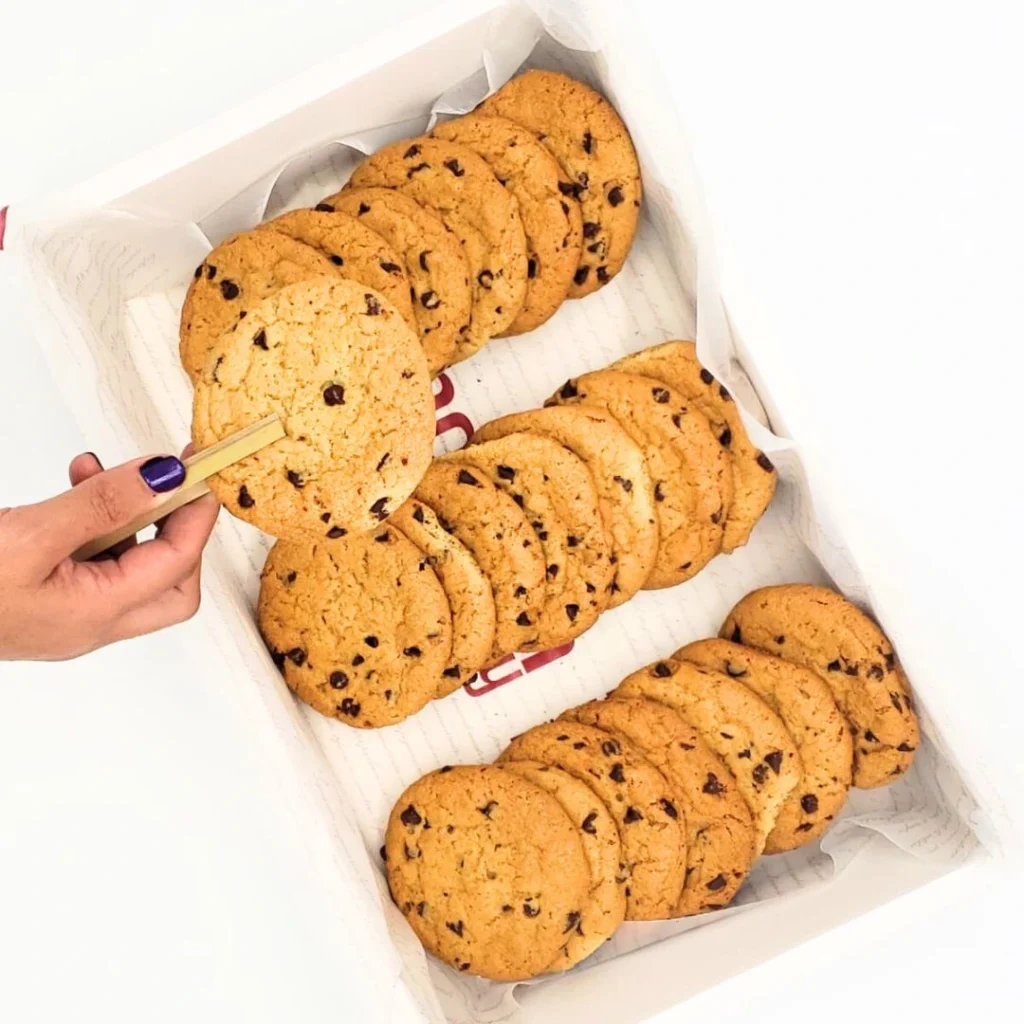 Meeting Box de galletas de chips de chocolate ideal para reuniones empresariales y eventos corporativos