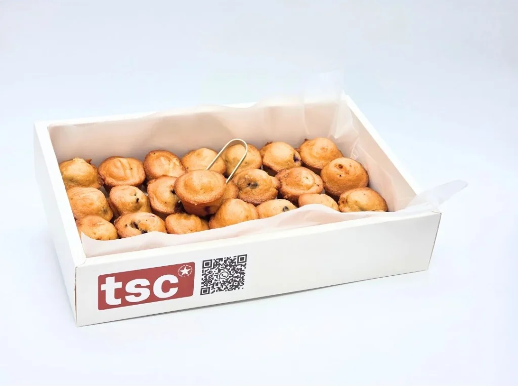 Caja de pasabocas de mini muffins