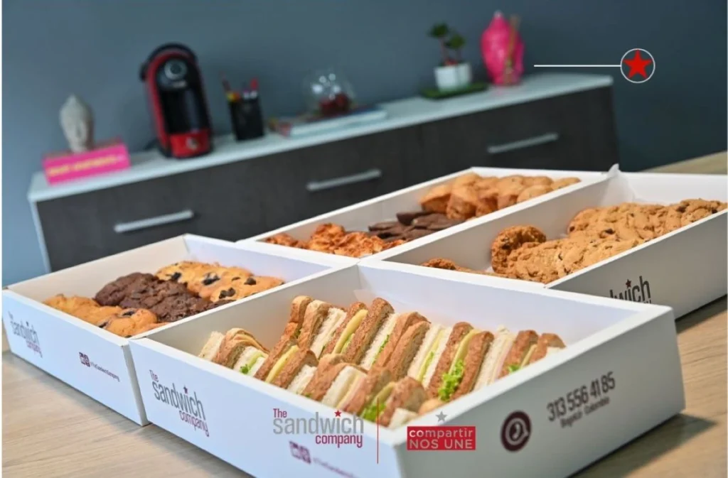 Cajas de pasabocas para reuniones