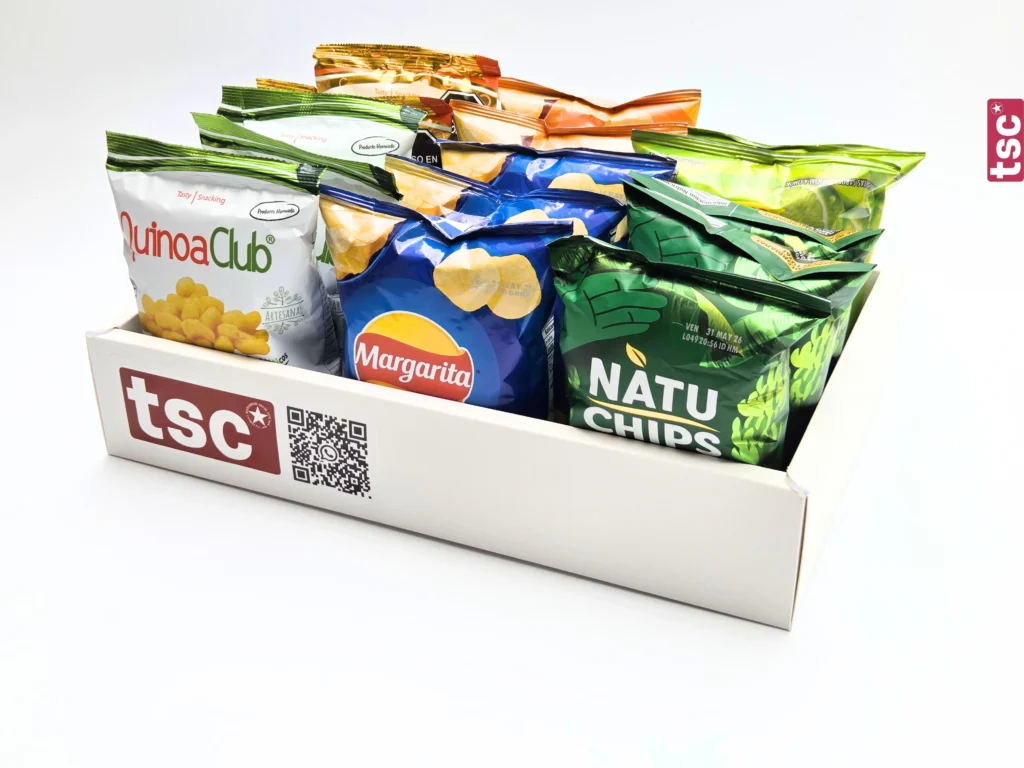 Snacks variados para reuniones