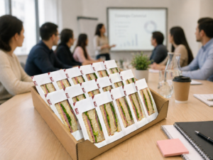Caja x 20 Sandwich en reuniones empresariales