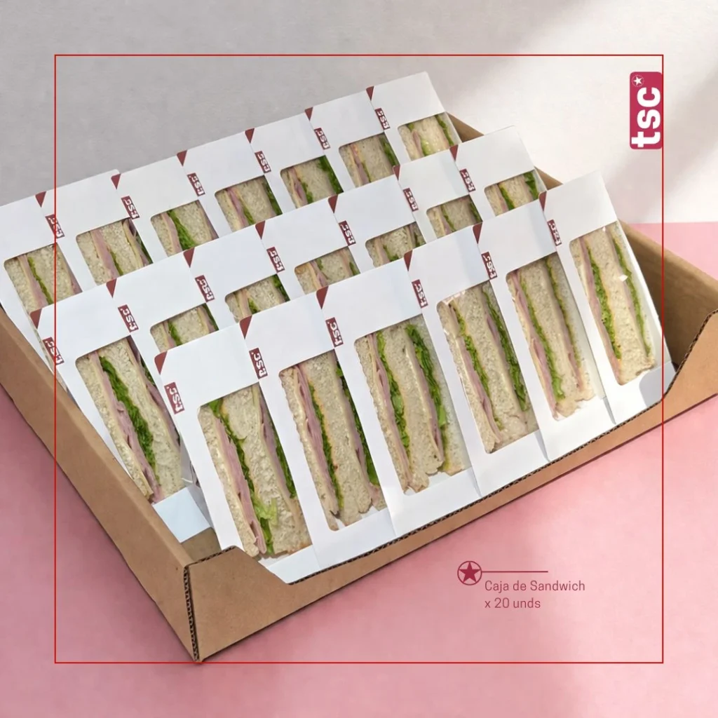 Caja de Sandwich x20 unds