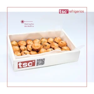 Caja de mini muffins para reuniones y eventos en Bogota
