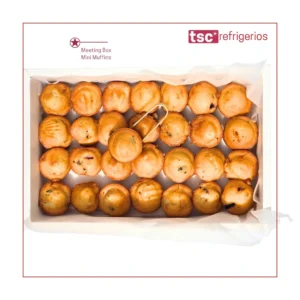 Caja de mini muffins para reuniones y eventos en Bogota