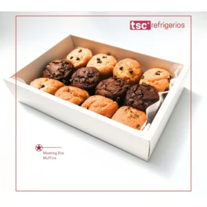Caja de muffins para reuniones y eventos en Bogota por 12 unidades